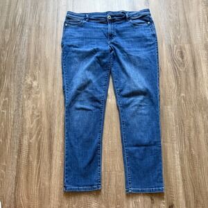 J. Jill Denim Authentic Fit Slim Ankle Jeans Medium Wash Blue Size 14 Casual